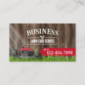 Carte De Visite Entretien professionnel de la pelouse et du bois d (Devant)