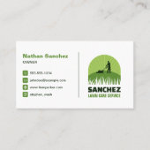 Carte De Visite Entretien professionnel de la pelouse verte (Devant)