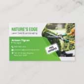 Carte De Visite Entretien professionnel de pelouse verte, service (Devant)