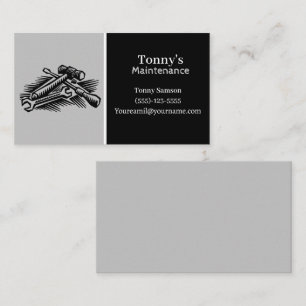 Carte De Visite Entretien Professionnel Et Carpentier Avec Outils