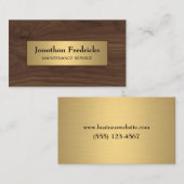 Carte De Visite Entretien Réparation Bois Gold Professionnel (Devant / Derrière)