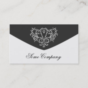 Carte De Visite Enveloppe Damas Noir Et Blanc