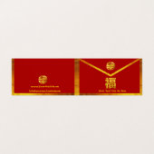 Carte De Visite Enveloppe rouge de Hong Bao (Extérieur déplié)