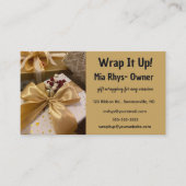 Carte De Visite Enveloppement de cadeaux modifiable (Devant)