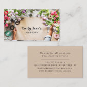 Carte De Visite Enveloppement floral, fleuriste (Devant / Derrière)