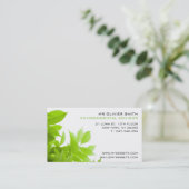 Carte de visite environnement et nature. Ton vert (Debout devant)
