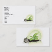 Carte De Visite Environnement Lightbulb greens sol plante causes e (Devant / Derrière)