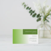 Carte De Visite Environnement vert élégant moderne Environnement L (Debout devant)