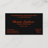 Carte de visite EOMS 1 de braises de Denise (Dos)