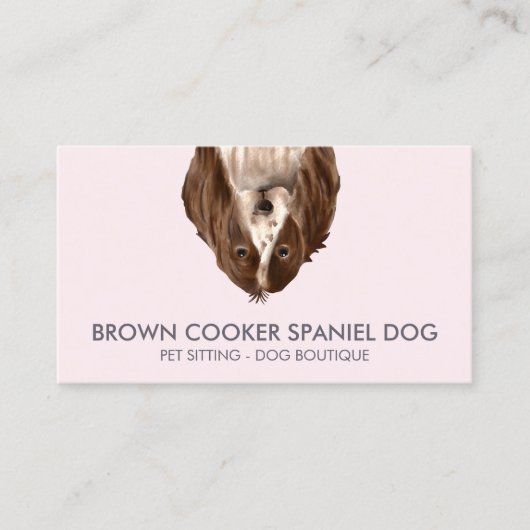 Carte De Visite Épagneul de Cooker Chien (Devant)