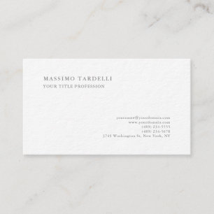 Carte De Visite Épais Luxueux Classique Simple Professionnel