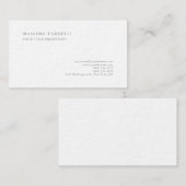 Carte De Visite Épais Luxueux Classique Simple Professionnel (Devant / Derrière)