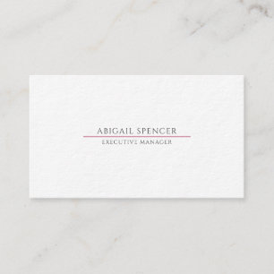 Carte De Visite Épais Luxueux Simple Noir Blanc Professionnel
