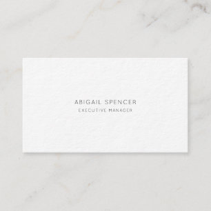 Carte De Visite Épais Luxueux Simple Noir Blanc Professionnel
