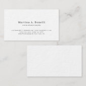 Carte De Visite Épais Premium Unique Élégant Plain Simple Spécial (Devant / Derrière)