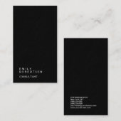 Carte De Visite Épais simple gris clair noir moderne minimaliste (Devant / Derrière)