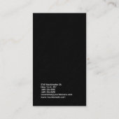 Carte De Visite Épais simple gris clair noir moderne minimaliste (Dos)