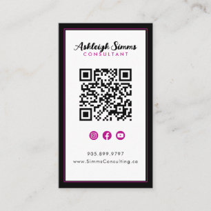 Carte De Visite Épaisse connexion frontalière sur les médias socia