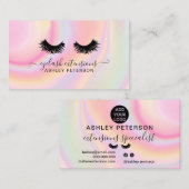 Carte De Visite Épaules en marbre de l'arc-en-ciel rose (Devant / Derrière)