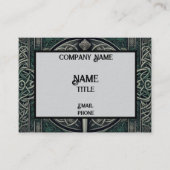 Carte De Visite Épée Celtique verte et argentée (Devant)