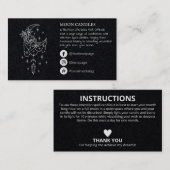 Carte De Visite Épée de bougie de la lune crustale florale (Devant / Derrière)