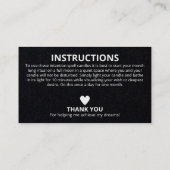 Carte De Visite Épée de bougie de la lune crustale florale (Dos)