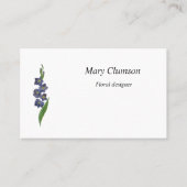 Carte De Visite Epée Lily Purple Aquarelle Florale Design (Devant)