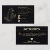 Carte De Visite Épelle de bougies cristallines (Devant / Derrière)