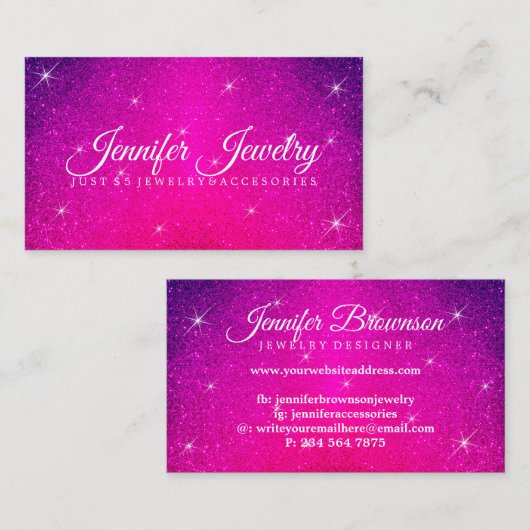 Carte De Visite Épersion violette (Devant / Derrière)