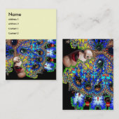 Carte De Visite EPHÉMÈNE Bleu blanc noir (Devant / Derrière)