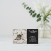 Carte De Visite éphémère français botanique robin oeufs nid d'oise (Debout devant)