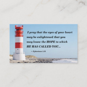 Carte De Visite Éphésiens 1:18 Je prie que vous connaissiez l'ESPO