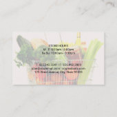 Carte De Visite Épicerie | Produire dans le panier (Dos)