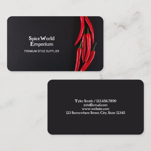 Carte De Visite Épices (Devant / Derrière)