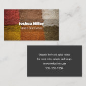 Carte De Visite Épices aux herbes mixtes (Devant / Derrière)
