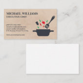 Carte De Visite Épices et Cuisine alimentaire en Pot (Devant / Derrière)