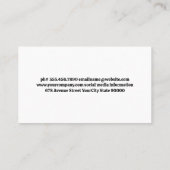 Carte De Visite Épices regroupés sur Arrière - plan de marbre (Dos)