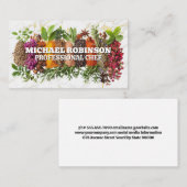 Carte De Visite Épices regroupés sur Arrière - plan de marbre (Devant / Derrière)