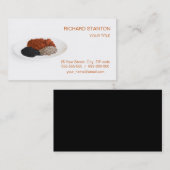 Carte De Visite Épices sur l'assiette (Devant / Derrière)