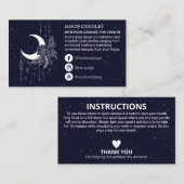 Carte De Visite Épidémie de bougie de la Lune du ciel étoilé (Devant / Derrière)