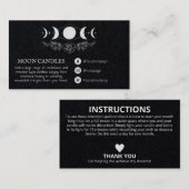 Carte De Visite Épidémie de bougie de la phase de la lune (Devant / Derrière)