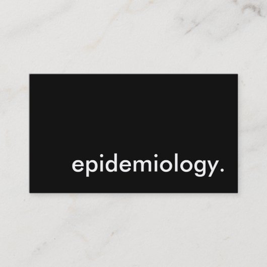 Carte De Visite épidémiologie. (Devant)