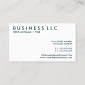 Carte De Visite EPIDEMIOLOGUE RÉtro (Dos)