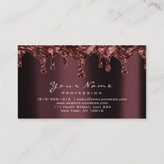 Carte De Visite Épilation de cire de clous Studio Bronze Chocolat  (Dos)