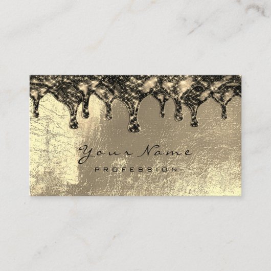 Carte De Visite Épilation de cire Dépilation Brown Sepia Gold Spar (Devant)