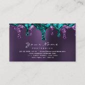 Carte De Visite Épilation de cire Dépilation ongles Turquoise viol (Dos)