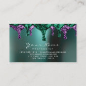 Carte De Visite Épilation de cire Dépilation ongles Turquoise viol (Dos)