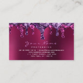 Carte De Visite Épilation de cire Dépilation rose Violet rose Bord (Dos)