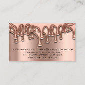 Carte De Visite Épilation de cire Rose de gouttes de studio d'arti (Dos)