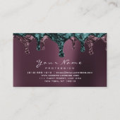 Carte De Visite Épilation épilation Dépilation ongles Noir Turquoi (Dos)